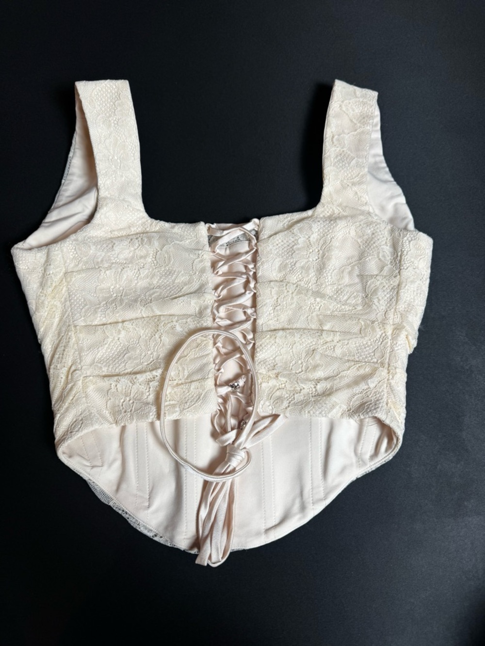 House of CB Una Vintage Cream Lace Corset S Plus Cup Coquette Luxury - Picture 2 of 9